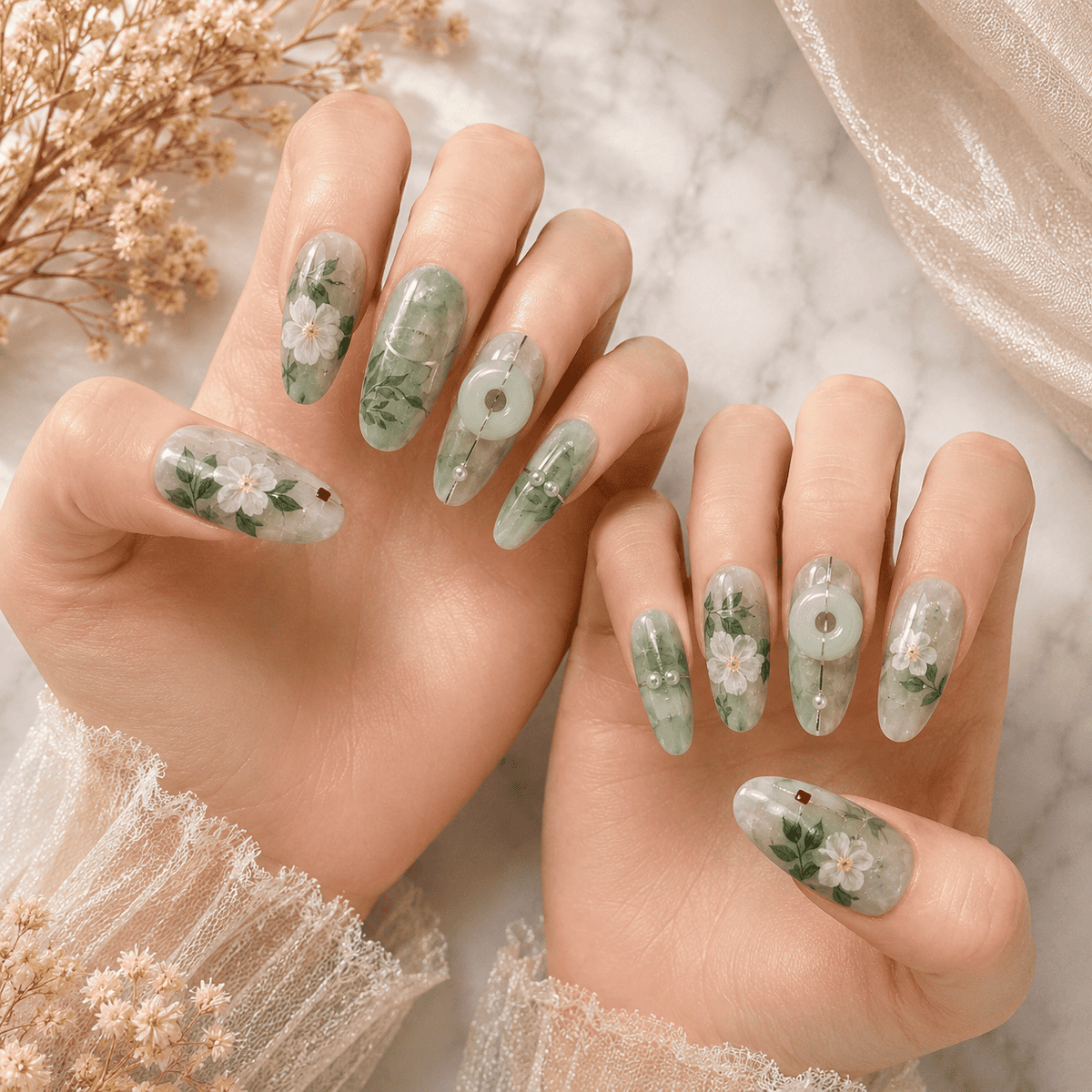 Orchidée rosée de jade